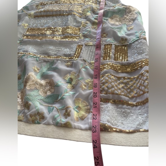 TINY by Anthropologie Sequin Embroidery Top - Picture 6 of 7